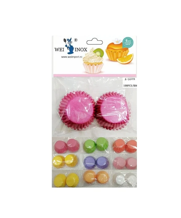 Formă Brioșe Carton 100 Pcs A-14123 Wei